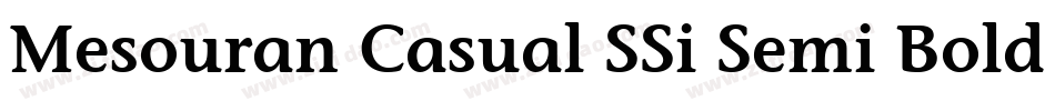 Mesouran Casual SSi Semi Bold Italic字体转换
